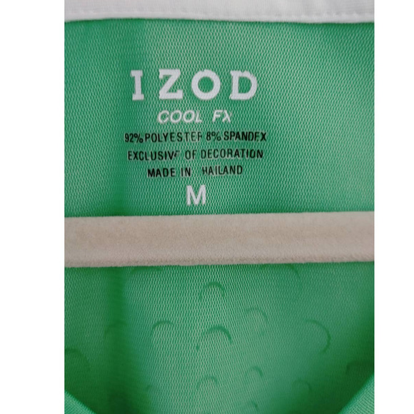 Izod Cool FX Golf Top Vneck Polo Sleeveless Medium Vented - Picture 4 of 4